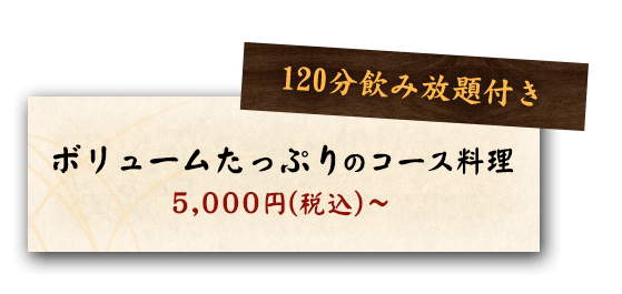 120分飲み放題付き